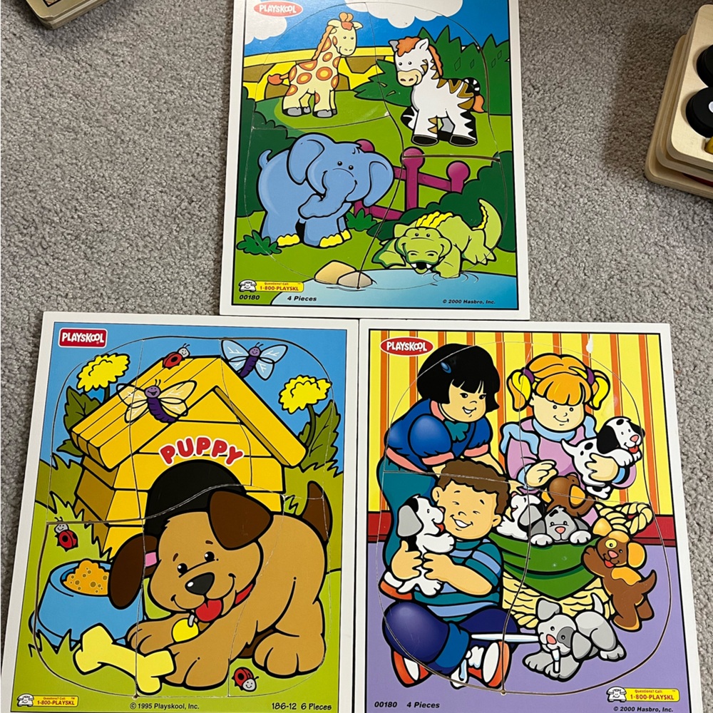 Vintage Playskool Animal Puzzle Set - Multicolor